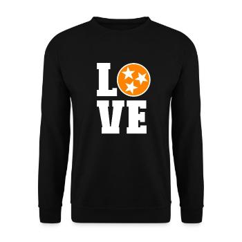 Liebe Tennessee Liebhaber Freiwilliger Staat Tenne - Unisex Pullover - Schwarz - Vorne - Alina (178cm) & Michal (187cm)