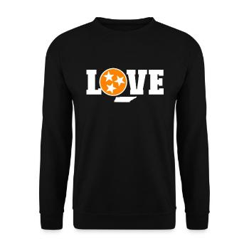 Liebe Tennessee Liebhaber Freiwilliger Staat Tenne - Unisex Pullover - Schwarz - Vorne - Alina (178cm) & Michal (187cm)
