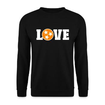 Liebe Tennessee Liebhaber Freiwilliger Staat Tenne - Unisex Pullover - Schwarz - Vorne - Alina (178cm) & Michal (187cm)