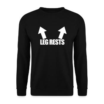 Bein ruht lustige erwachsene unangemessene Humor - - Unisex Pullover - Schwarz - Vorne - Alina (178cm) & Michal (187cm)