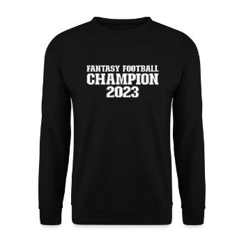 Fantasy Football Champion 2023 Fantasy Football - Unisex Pullover - Schwarz - Vorne - Alina (178cm) & Michal (187cm)