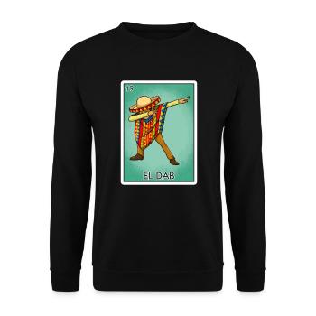El dab die mexikanische DAB -Karte Mexican Lottery - Unisex Pullover - Schwarz - Vorne - Alina (178cm) & Michal (187cm)
