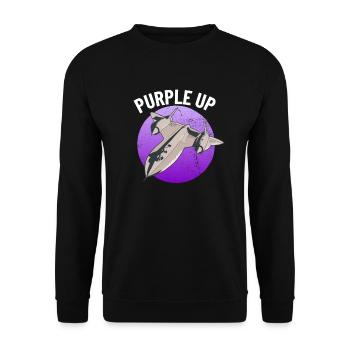 Lila up SR71 Milit�r Kinder Blackbird Purple Up - Unisex Pullover - Schwarz - Vorne - Alina (178cm) & Michal (187cm)