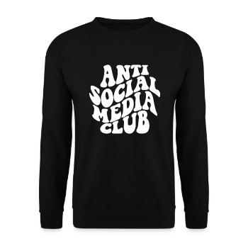 Anti -Social -Media -Club - Unisex Pullover - Schwarz - Vorne - Alina (178cm) & Michal (187cm)