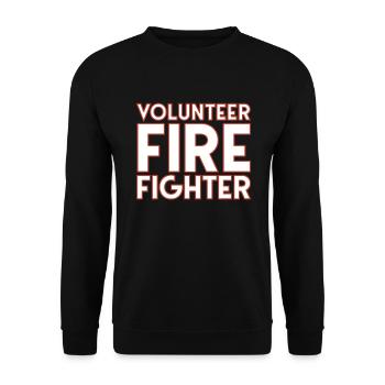 Freiwilliger Feuerwehrmann Feuerwehrmann Feuerwehr - Unisex Pullover - Schwarz - Vorne - Alina (178cm) & Michal (187cm)