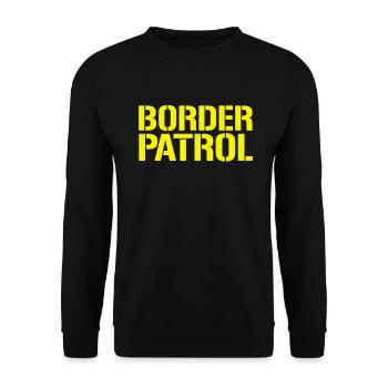 Border Patrol Federal Agent Halloween Kost�m - Unisex Pullover - Schwarz - Vorne - Alina (178cm) & Michal (187cm)