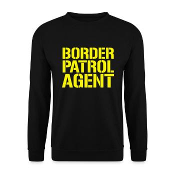 Border Patrol Federal Agent Halloween Kost�m - Unisex Pullover - Schwarz - Vorne - Alina (178cm) & Michal (187cm)