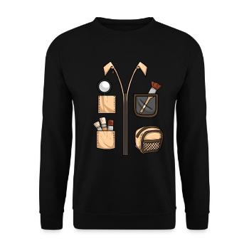 Pal�ontologe Kost�m Halloween Pal�ontologeFuture P - Unisex Pullover - Schwarz - Vorne - Alina (178cm) & Michal (187cm)