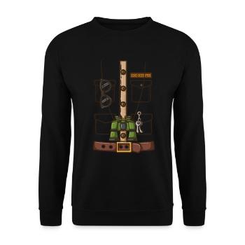 Zoo Keeper Kost�m Halloween Girls Jungen Zoo Keepe - Unisex Pullover - Schwarz - Vorne - Alina (178cm) & Michal (187cm)