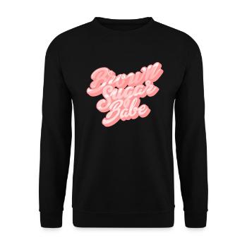 Brauner Zuckerbabe schwarzer Frau Melanin brauner - Unisex Pullover - Schwarz - Vorne - Alina (178cm) & Michal (187cm)