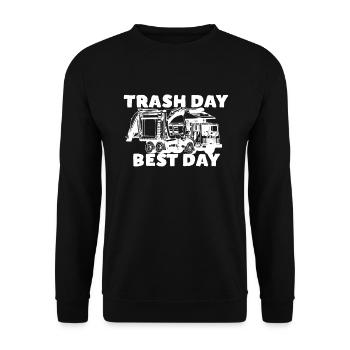 M�lltag Bester Tag Kinder Kleinkind M�llwagen Tag - Unisex Pullover - Schwarz - Vorne - Alina (178cm) & Michal (187cm)