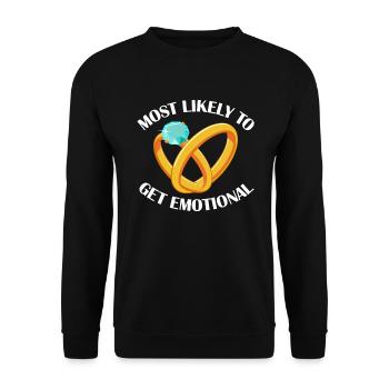 Am wahrscheinlichsten wird emotionale passende Hoc - Unisex Pullover - Schwarz - Vorne - Alina (178cm) & Michal (187cm)