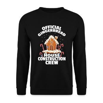 Official construction team for gingerbread house - Unisex Sweatshirt - black - Front - Alina (178cm) & Michal (187cm)