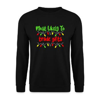 Most likely Christmas gifts Christmas - Unisex Sweatshirt - black - Front - Alina (178cm) & Michal (187cm)
