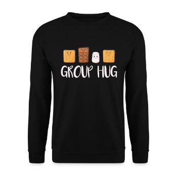 Groupe Embrace S’mores Marshmallow Camping Smores - Sweat-shirt Unisexe - noir - Devant - Alina (178cm) & Michal (187cm)