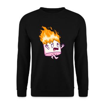Marshmallow on Fire Smores Camping Campfire Smores - Sweat-shirt Unisexe - noir - Devant - Alina (178cm) & Michal (187cm)