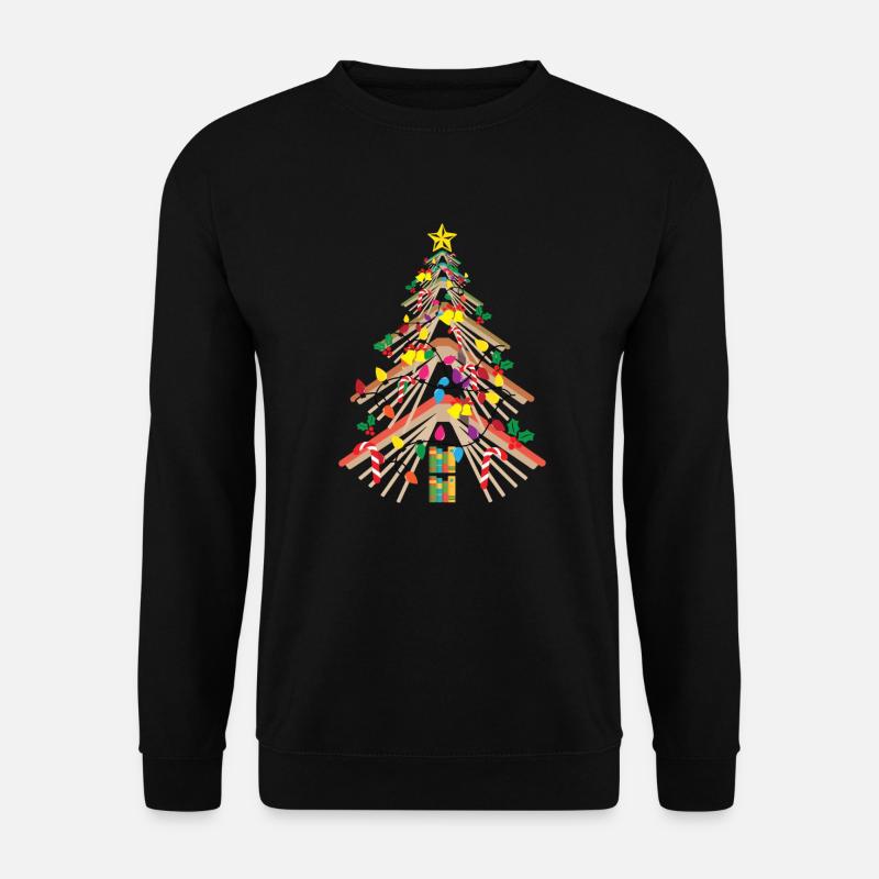 Book Weihnachtsbaumbuchwurmbuch. - Unisex Pullover - Schwarz