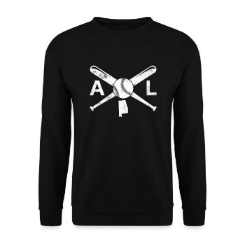Alabama Baseball Liebe Al Baseball Alabama Basebal - Unisex Pullover - Schwarz - Vorne - Alina (178cm) & Michal (187cm)
