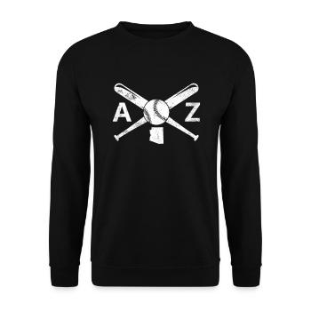 Arizona Baseball Love AZ Baseball Arizona Baseball - Unisex Pullover - Schwarz - Vorne - Alina (178cm) & Michal (187cm)