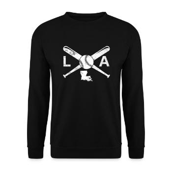 Louisiana Baseball Liebe la Baseball Louisiana - Unisex Pullover - Schwarz - Vorne - Alina (178cm) & Michal (187cm)