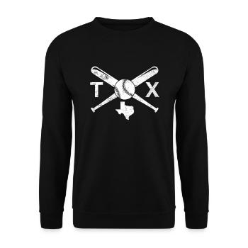 Texas Baseball Love TX Baseball Texas Baseball - Unisex Pullover - Schwarz - Vorne - Alina (178cm) & Michal (187cm)