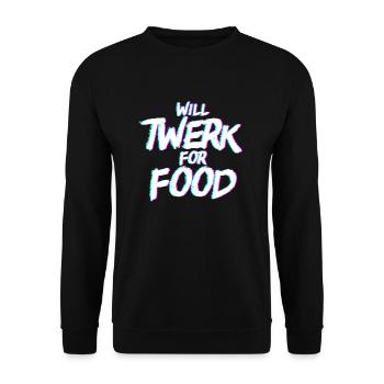 Wird f�r das Essen lustig talk tanzen trenking - Unisex Pullover - Schwarz - Vorne - Alina (178cm) & Michal (187cm)
