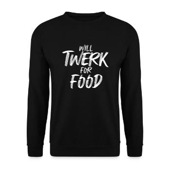 Wird f�r das Essen lustig talk tanzen trenking - Unisex Pullover - Schwarz - Vorne - Alina (178cm) & Michal (187cm)