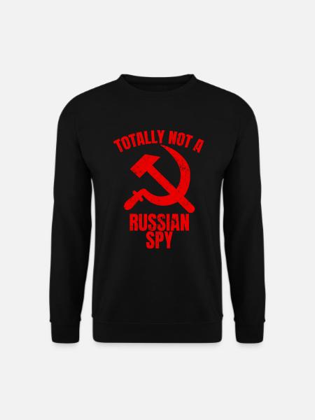 Ganz, keine russische Spionage Russische Flagge, k - Unisex Pullover - Schwarz