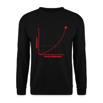 Fick herum und finde graph f herum, um es herauszu - Unisex Pullover - Schwarz - Vorne - Alina (178cm) & Michal (187cm)