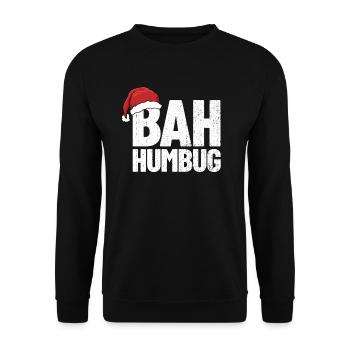 Bah Humbug Anti Holiday Hass Weihnachten Bah Humbu - Unisex Pullover - Schwarz - Vorne - Alina (178cm) & Michal (187cm)