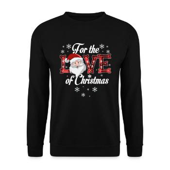 F�r die Liebe zum Weihnachtsfest Weihnachtsfest We - Unisex Pullover - Schwarz - Vorne - Alina (178cm) & Michal (187cm)