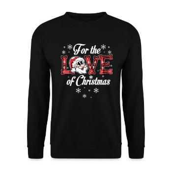 F�r die Liebe zum Weihnachtsfest Weihnachtsfest We - Unisex Pullover - Schwarz - Vorne - Alina (178cm) & Michal (187cm)