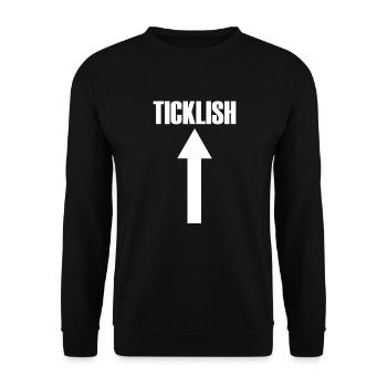 Sie sind kitzlig Hals ist kitzliger Kitzelkampf - Unisex Pullover - Schwarz - Vorne - Alina (178cm) & Michal (187cm)