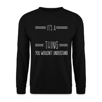 C’est un... nom... Ce que vous ne comprendriez pas - Sweat-shirt Unisexe - noir - Devant - Alina (178cm) & Michal (187cm)