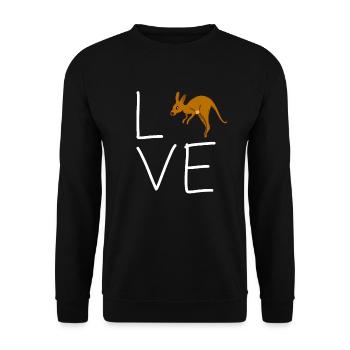 Liebe Kangaroo Geschenk Aussie Australia Kinder K� - Unisex Pullover - Schwarz - Vorne - Alina (178cm) & Michal (187cm)