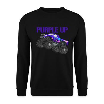 Lila up Monster Truck Milit�r Kinder lila lila auf - Unisex Pullover - Schwarz - Vorne - Alina (178cm) & Michal (187cm)