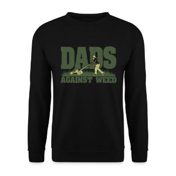 Papa ist gegen Unkraut - Unisex Pullover - Schwarz - Vorne - Alina (178cm) & Michal (187cm)