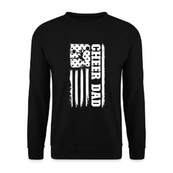 Jubeln Vater amerikanische Flagge Cheerleader Vate - Unisex Pullover - Schwarz - Vorne - Alina (178cm) & Michal (187cm)