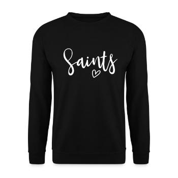 Saints High School Saints Sportteam FrauenWomens S - Unisex Pullover - Schwarz - Vorne - Alina (178cm) & Michal (187cm)