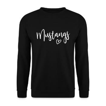 Mustangs School Mustangs Sportteam Frauen - Unisex Pullover - Schwarz - Vorne - Alina (178cm) & Michal (187cm)