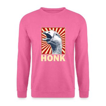 Honk Funny Gans Game Animal Meme Gans - Unisex Pullover - Pink - Vorne