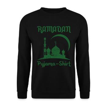 Ramadan Pyjamas Sleep Gift - Unisex Sweatshirt - black - Front - Alina (178cm) & Michal (187cm)