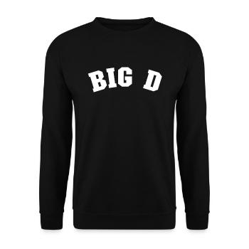 Big d Dallas Texas Stolz von Dallas Geschenk Big D - Unisex Pullover - Schwarz - Vorne - Alina (178cm) & Michal (187cm)