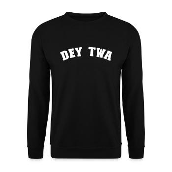 Dey Twa Detroit Michigan Stolz vom Detroit Geschen - Unisex Pullover - Schwarz - Vorne - Alina (178cm) & Michal (187cm)