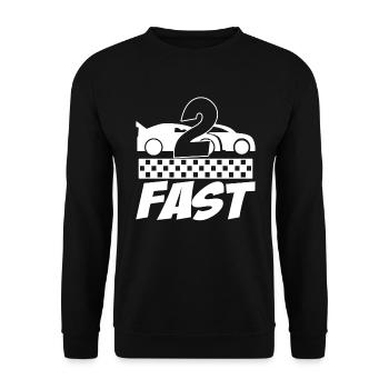 Zwei schnell drehende 2 Rennkinder am 2. Geburtsta - Unisex Pullover - Schwarz - Vorne - Alina (178cm) & Michal (187cm)