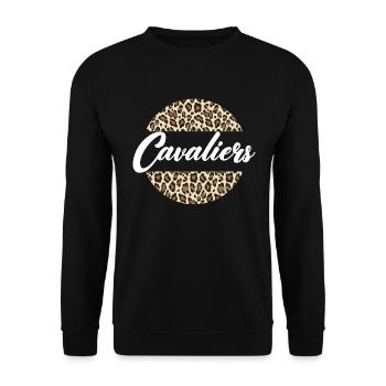 Cavaliers High School Cavaliers Sportteam FrauenCa - Unisex Pullover - Schwarz - Vorne - Alina (178cm) & Michal (187cm)
