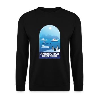 Antarktis die Eispausee Antarktis - Unisex Pullover - Schwarz - Vorne - Alina (178cm) & Michal (187cm)