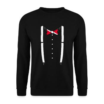 Diver Down Fliege Krawatte Hosentr�ger Cummberbund - Unisex Pullover - Schwarz - Vorne - Alina (178cm) & Michal (187cm)