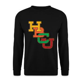 HBCU Historisch Black College University HBCU - Unisex Pullover - Schwarz - Vorne - Alina (178cm) & Michal (187cm)