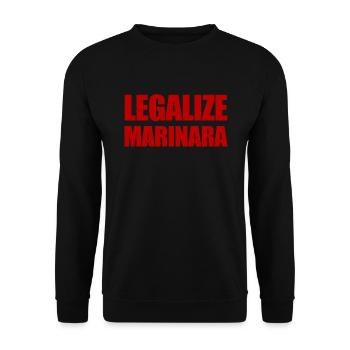 Legalisieren Sie Marinara Italienische Pasta legal - Unisex Pullover - Schwarz - Vorne - Alina (178cm) & Michal (187cm)
